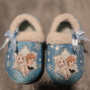 Frozen Themed Blue Slippers with Characters